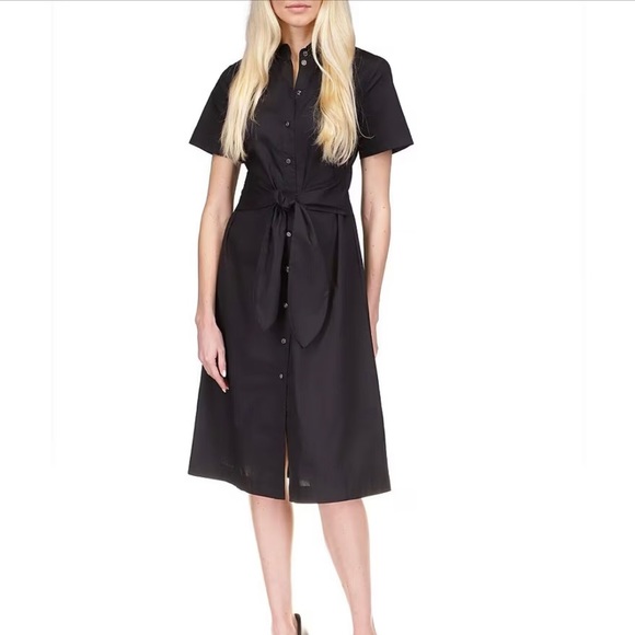 🆕Michael by Michael Kors Black Shortsleeved Shirt Dress - Picture 1 of 4